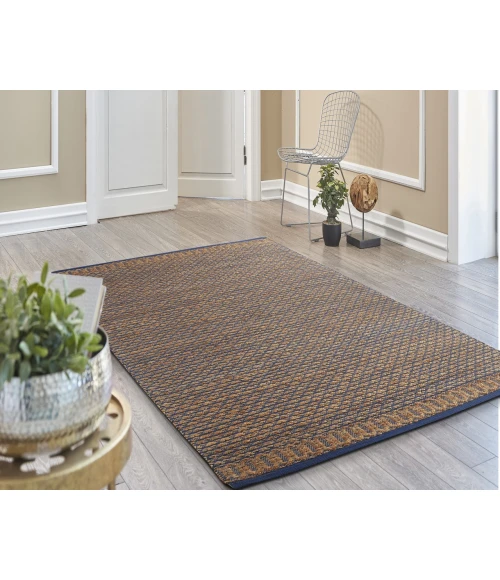 LR Home NATURAL FIBER 3388 Insignia Blue 5' X 7'9 Rect. Rug