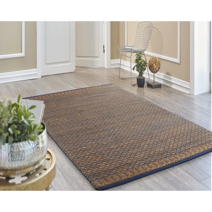 Rugs Town Fiber 3388 Insignia Blue 7'9" X 9'9 Rect. Rug