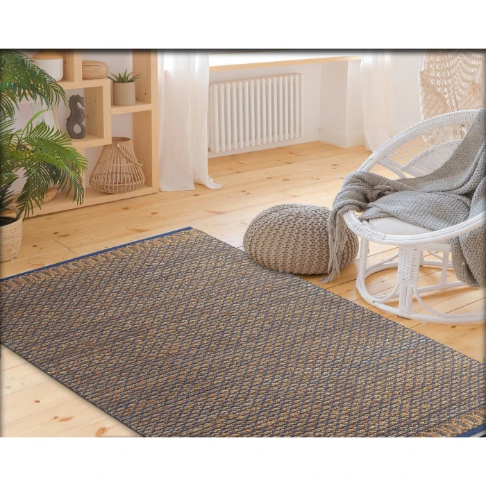 Rugs Town Fiber 3388 Insignia Blue 7'9" X 9'9 Rect. Rug