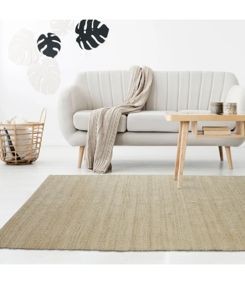 LR Home Natural Fiber Bleach/Ivory 03390 5 ft. X 7 ft. 9 in. Rect. Rug