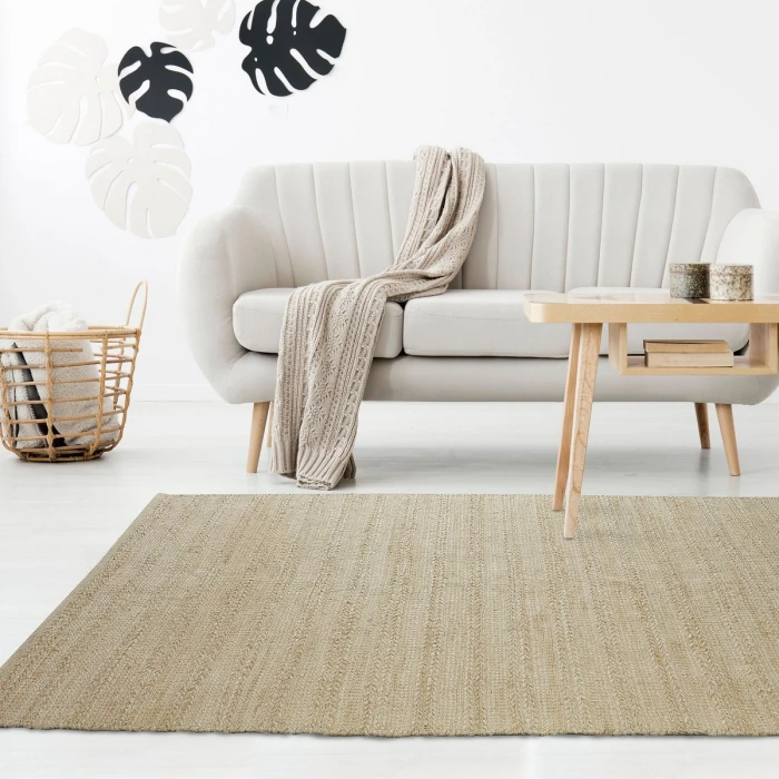 LR Home Natural Fiber Bleach/Ivory 03390 5 ft. X 7 ft. 9 in. Rect. Rug