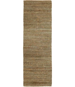 LR Home Natural Fiber Natural jute /smoke green 03391 2 ft. 6 in. X 7 ft. 9 in. Rect. Rug