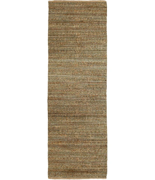 LR Home Natural Fiber Natural jute /smoke green 03391 2 ft. 6 in. X 7 ft. 9 in. Rect. Rug