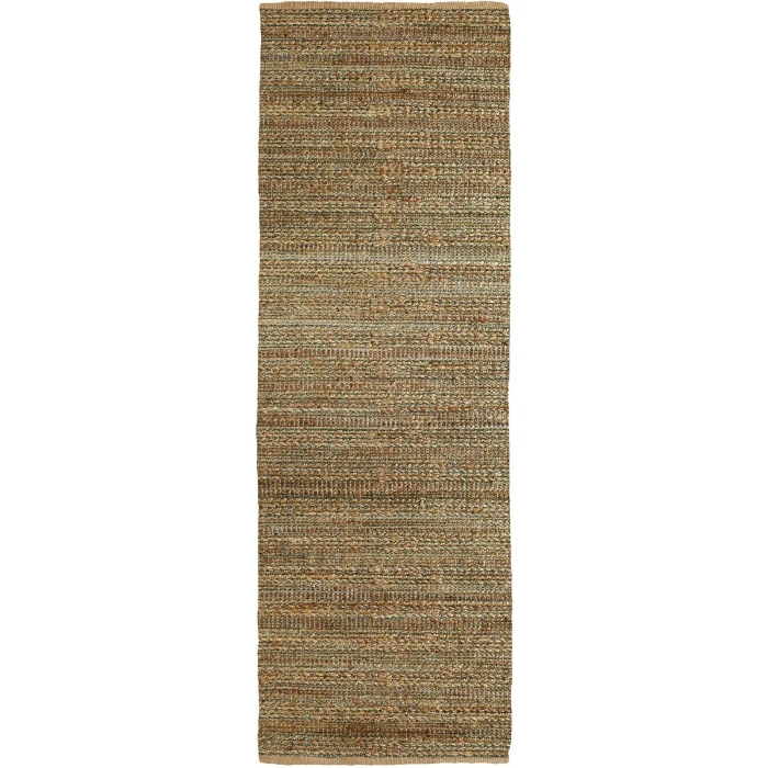 LR Home Natural Fiber Natural jute /smoke green 03391 2 ft. 6 in. X 7 ft. 9 in. Rect. Rug