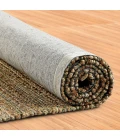 LR Home Natural Fiber Natural jute /smoke green 03391 2 ft. 6 in. X 7 ft. 9 in. Rect. Rug