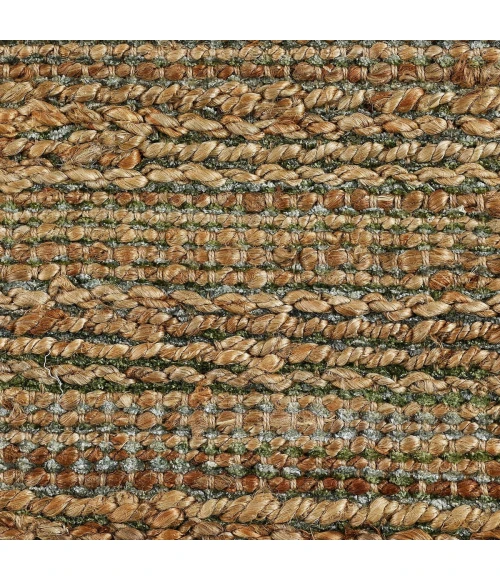 LR Home Natural Fiber Natural jute /smoke green 03391 2 ft. 6 in. X 7 ft. 9 in. Rect. Rug