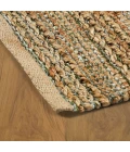 LR Home Natural Fiber Natural jute /smoke green 03391 2 ft. 6 in. X 7 ft. 9 in. Rect. Rug