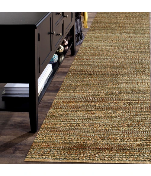 LR Home Natural Fiber Natural jute /smoke green 03391 2 ft. 6 in. X 7 ft. 9 in. Rect. Rug