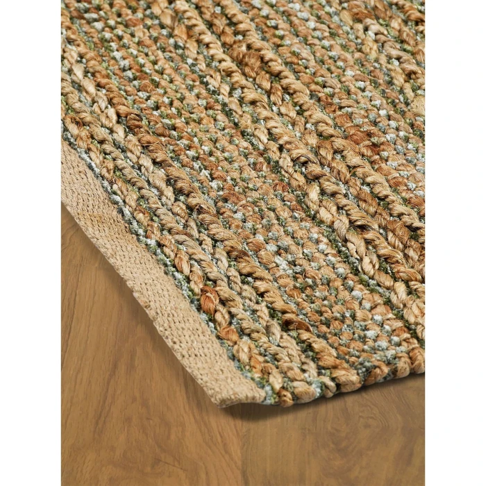 Rugs Town Fiber Natural jute /smoke green 3391 10 ft. X 14 ft. Square Rug