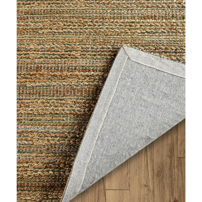 Rugs Town Fiber Natural jute /smoke green 3391 10 ft. X 14 ft. Square Rug