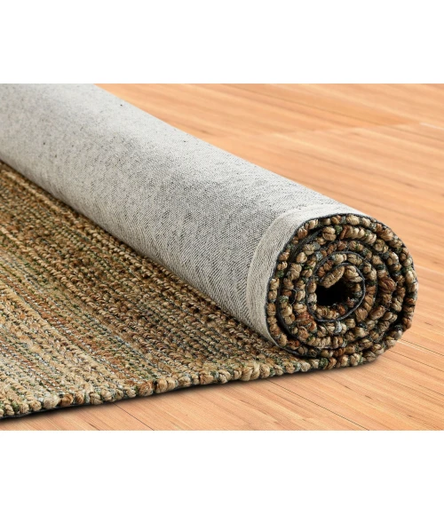 LR Home Natural Fiber Natural/Smoke Green 03391 9 ft. X 12 ft. Rect. Rug