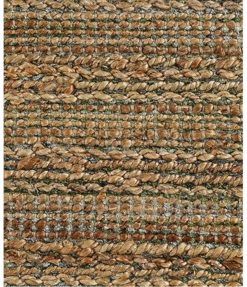 LR Home Natural Fiber Natural/Smoke Green 03391 9 ft. X 12 ft. Rect. Rug