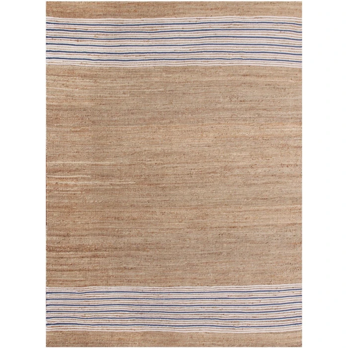 LR Home Hampton Tan/Blue/White 03392 5 ft. X 7 ft. 9 in. Rect. Rug