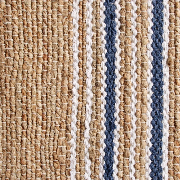 LR Home Hampton Tan/Blue/White 03392 7 ft. 9 in. X 9 ft. 9 in. Rect. Rug