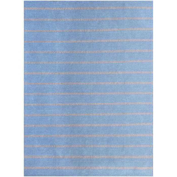 LR Home Hampton Light Blue/Tan 03393 5 ft. X 7 ft. 9 in. Rect. Rug