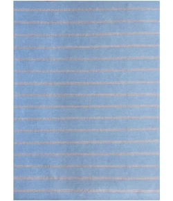 LR Home Hampton Light Blue/Tan 03393 7 ft. 9 in. X 9 ft. 9 in. Rect. Rug