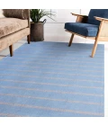 LR Home Hampton Light Blue/Tan 03393 7 ft. 9 in. X 9 ft. 9 in. Rect. Rug