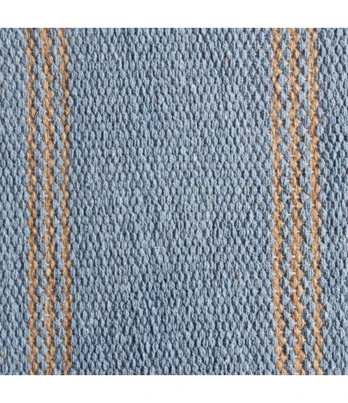 LR Home Hampton Light Blue/Tan 03393 7 ft. 9 in. X 9 ft. 9 in. Rect. Rug