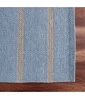 LR Home Hampton Light Blue/Tan 03393 7 ft. 9 in. X 9 ft. 9 in. Rect. Rug