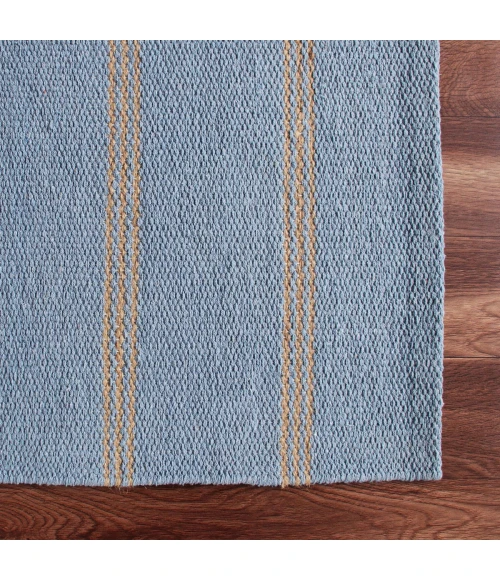 LR Home Hampton Light Blue/Tan 03393 7 ft. 9 in. X 9 ft. 9 in. Rect. Rug