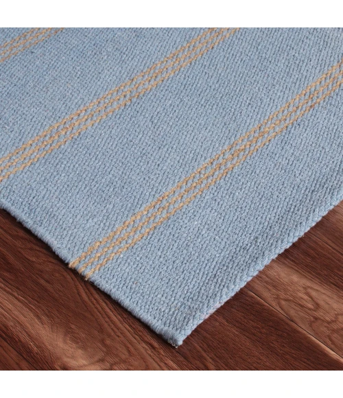 LR Home Hampton Light Blue/Tan 03393 7 ft. 9 in. X 9 ft. 9 in. Rect. Rug