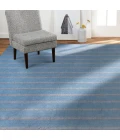 LR Home Hampton Light Blue/Tan 03393 7 ft. 9 in. X 9 ft. 9 in. Rect. Rug