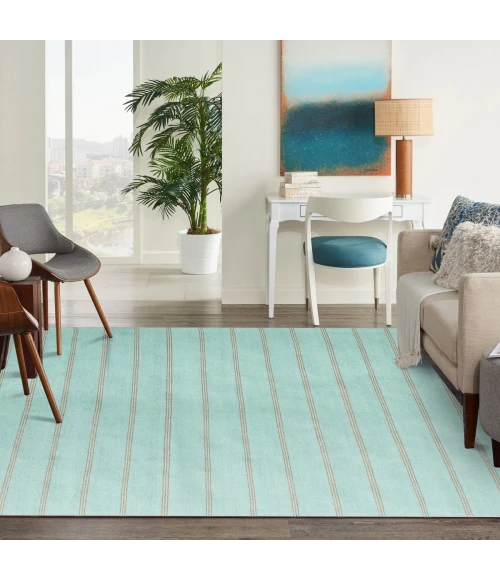 LR Home Hampton Light Green/Tan 03394 7 ft. 9 in. X 9 ft. 9 in. Rect. Rug