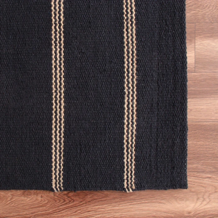 LR Home Hampton Black/Tan 03395 9 ft. X 12 ft. Rect. Rug