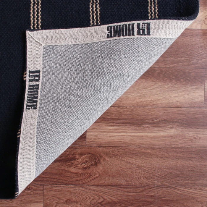 LR Home Hampton Black/Tan 03395 9 ft. X 12 ft. Rect. Rug