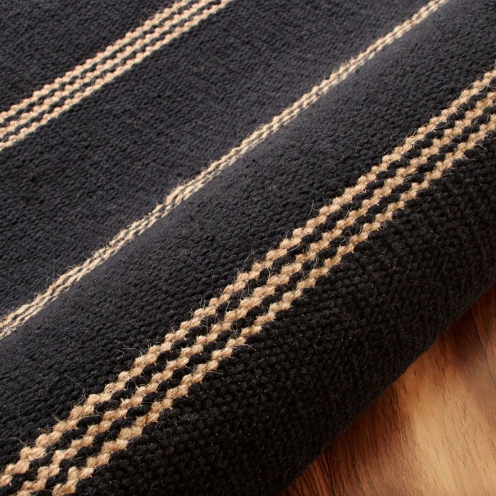 LR Home Hampton Black/Tan 03395 9 ft. X 12 ft. Rect. Rug