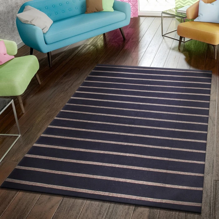 LR Home Hampton Black/Tan 03395 9 ft. X 12 ft. Rect. Rug