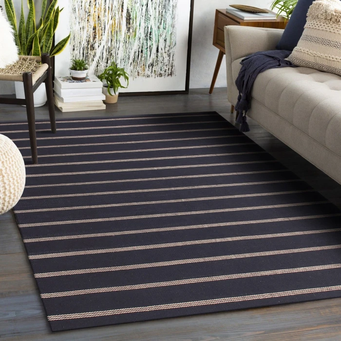LR Home Hampton Black/Tan 03395 9 ft. X 12 ft. Rect. Rug