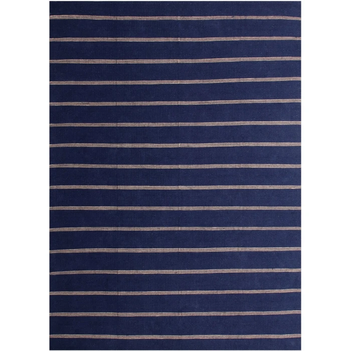 LR Home Hampton Navy Blue/Tan 03396 5 ft. X 7 ft. 9 in. Rect. Rug