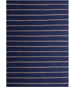 LR Home Hampton Navy Blue/Tan 03396 9 ft. X 12 ft. Rect. Rug