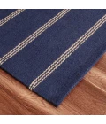 LR Home Hampton Navy Blue/Tan 03396 7 ft. 9 in. X 9 ft. 9 in. Rect. Rug