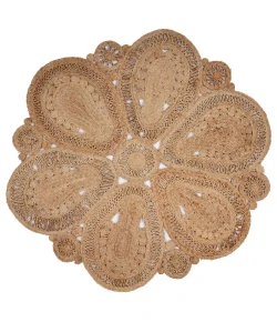 LR Home Natural Fiber 12029 Natural 6' Round Rug