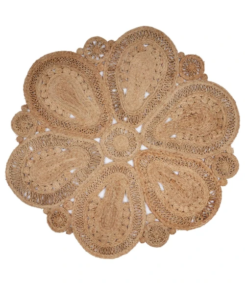 LR Home NATURAL FIBER 12029 Natural 6' Round Rug