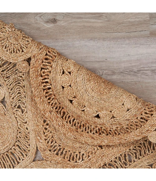 LR Home NATURAL FIBER 12029 Natural 6' Round Rug