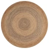 LR Home Natural Fiber 12032 Natural/ Gray 8' Round Rug