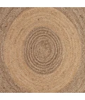 LR Home NATURAL FIBER 12032 Natural/ Gray 8' Round Rug