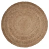 LR Home Natural Fiber 12034 Gray 6' Round Rug