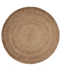 LR Home Natural Fiber 12034 Gray 6' Round Rug