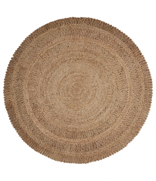 LR Home NATURAL FIBER 12034 Gray 6' Round Rug