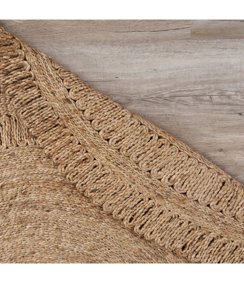 LR Home NATURAL FIBER 12034 Gray 6' Round Rug