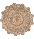 LR Home NATURAL FIBER 12040 Natural 7'-6" X 7'-6" Round Rug