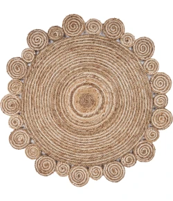 LR Home Natural Fiber 12040 Natural 4' X 4' Round Rug