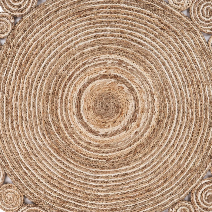 LR Home NATURAL FIBER 12040 Natural 4' X 4' Round Rug