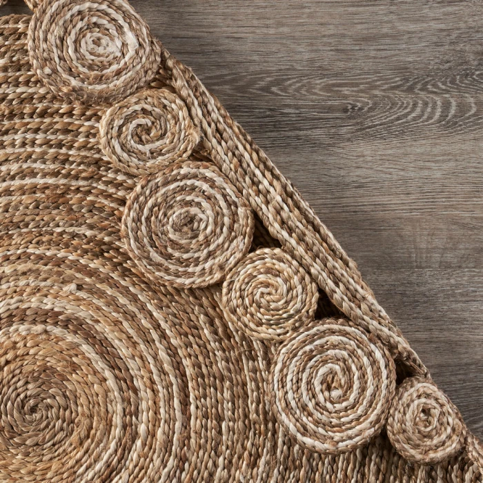 LR Home NATURAL FIBER 12040 Natural 4' X 4' Round Rug