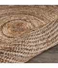 LR Home NATURAL FIBER 12040 Natural 7'-6" X 7'-6" Round Rug