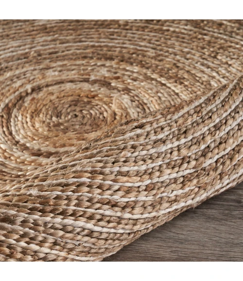 LR Home NATURAL FIBER 12040 Natural 7'-6" X 7'-6" Round Rug